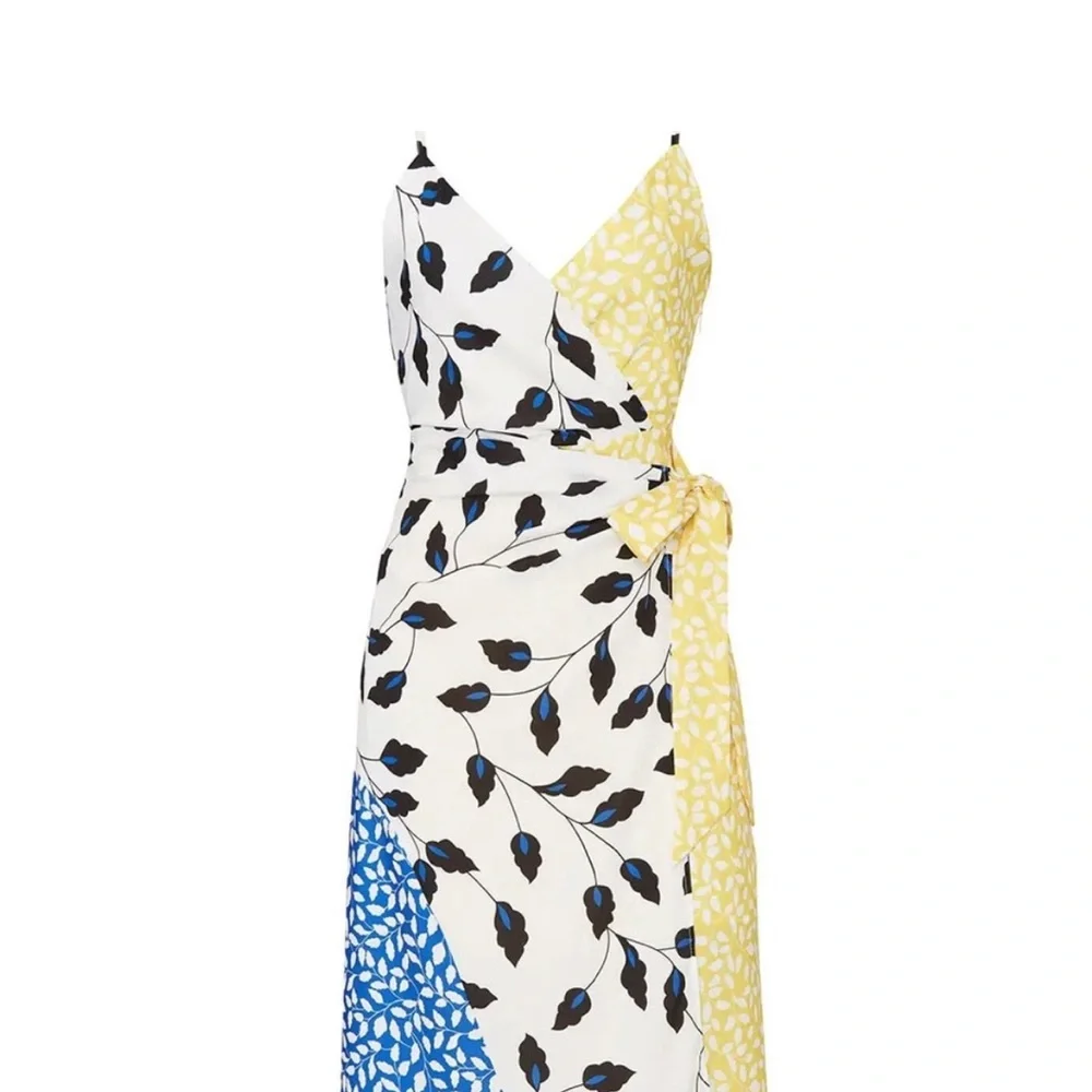 Yumi Kim Yellow and Blue Wrap Dress - Picture 4 of 14